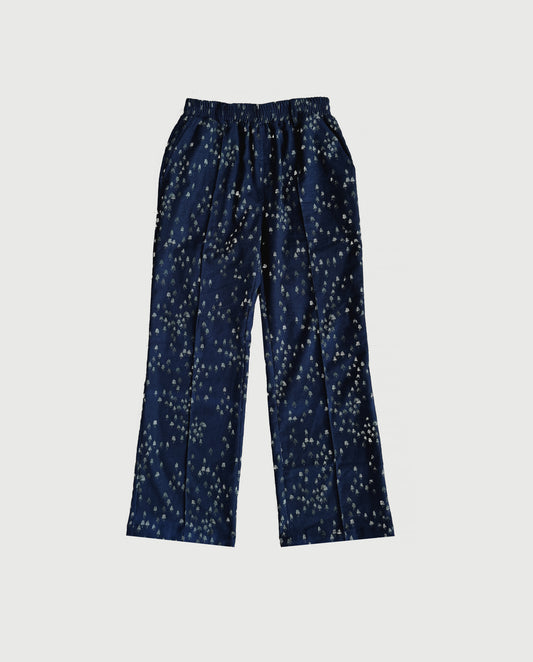 Flare Pants Trees Navy