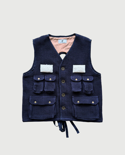 Oldtimer Outdoor Vest Indigo Waffle